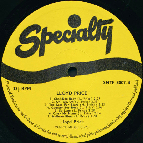 Lloyd Price : Original Hits (LP, Comp)