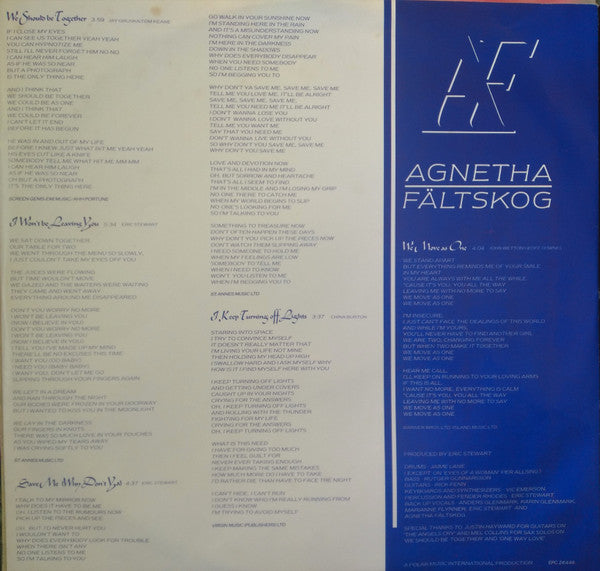 Agnetha Fältskog : Eyes Of A Woman (LP, Album)