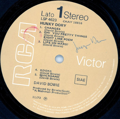 David Bowie : Hunky Dory (LP, Album, RE)