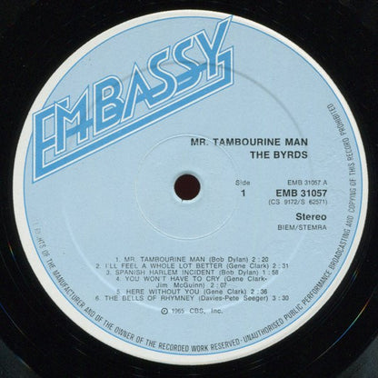 The Byrds : Mr. Tambourine Man (LP, Album, RE, Blu)