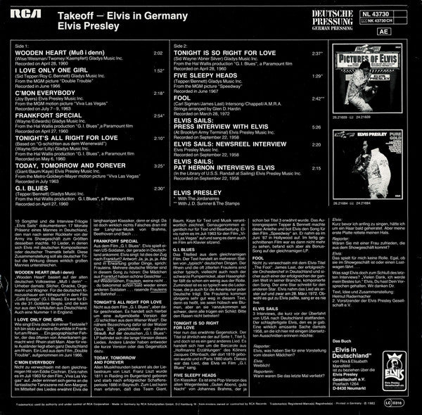 Elvis Presley : Elvis In Germany (LP, Comp)