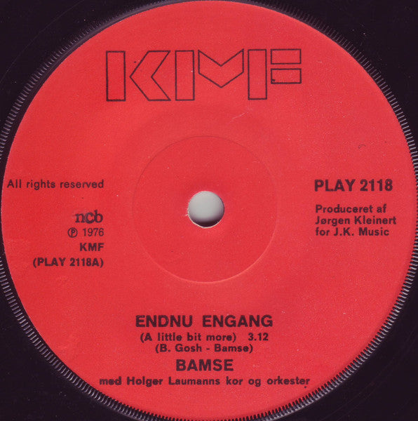 Flemming "Bamse" Jørgensen : Endnu Engang / Helt Alene (7")