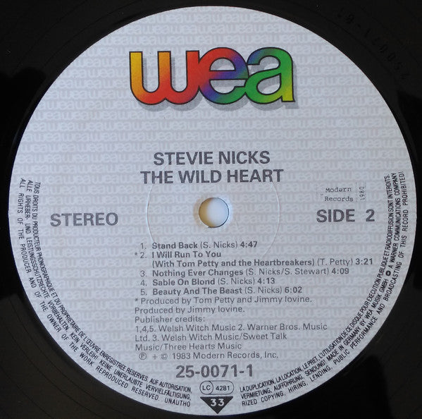Stevie Nicks : The Wild Heart (LP, Album)