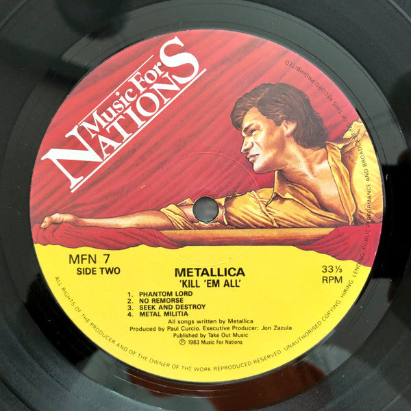 Metallica : Kill 'Em All (LP, Album, RP)