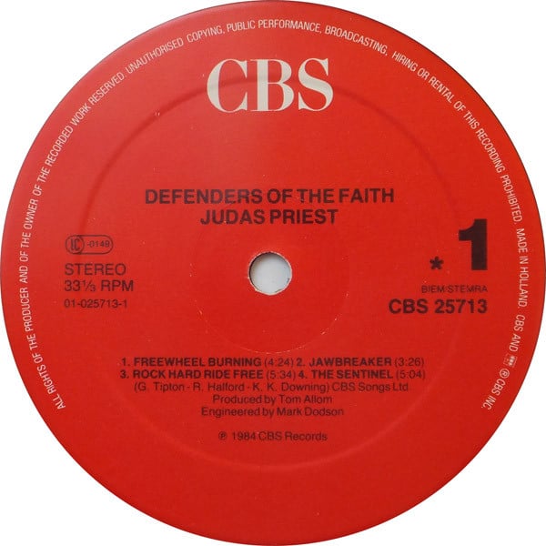 Judas Priest : Defenders Of The Faith (LP, Album, RP)
