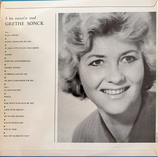 Grethe Sønck : 5 Års Succes'er Med Grethe Sønck (LP, Comp, RE)
