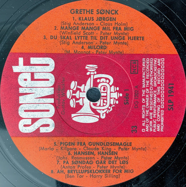 Grethe Sønck : 5 Års Succes'er Med Grethe Sønck (LP, Comp, RE)