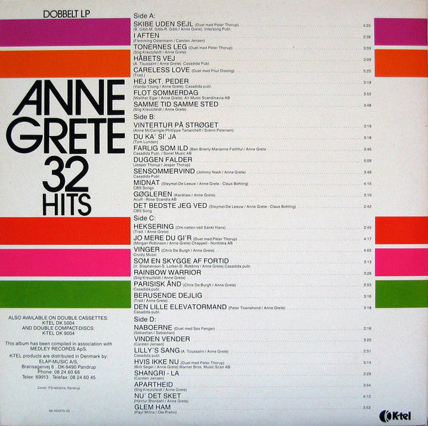 Anne Grete : 32 Hits (2xLP, Album, Comp)