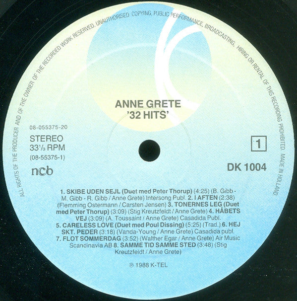 Anne Grete : 32 Hits (2xLP, Album, Comp)