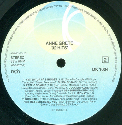 Anne Grete : 32 Hits (2xLP, Album, Comp)