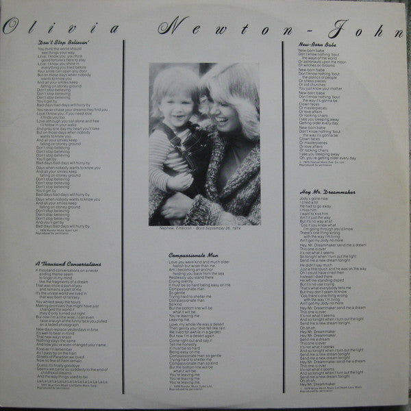 Olivia Newton-John : Don't Stop Believin' (LP, Album)