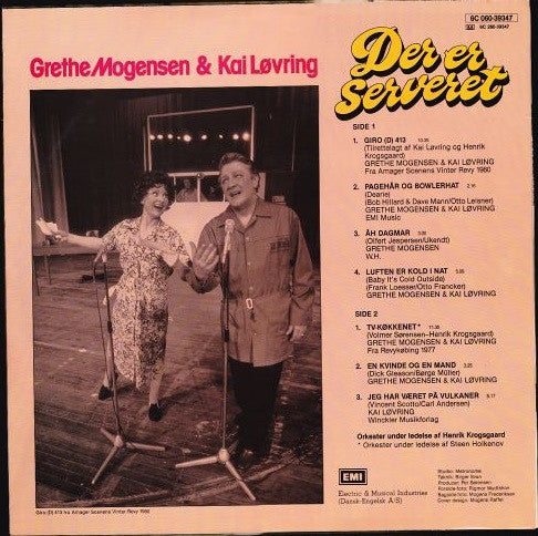 Grethe Mogensen & Kai Løvring : Der Er Serveret (LP)