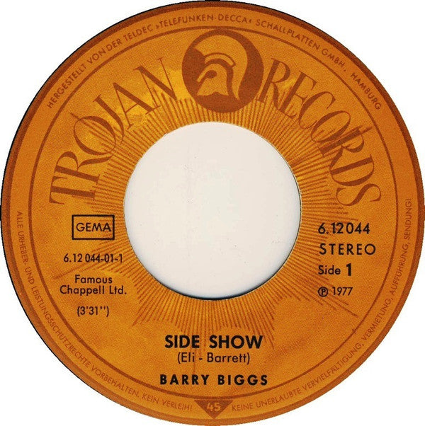 Barry Biggs : Side Show (7", Single)