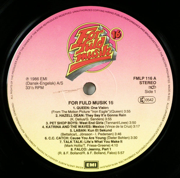 Various : For Fuld Musik 16 (LP, Comp)