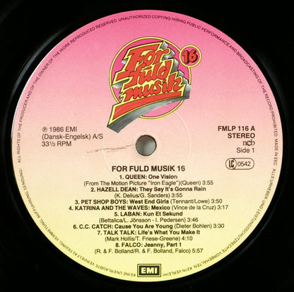 Various : For Fuld Musik 16 (LP, Comp)