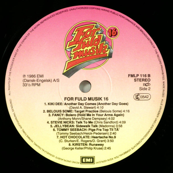 Various : For Fuld Musik 16 (LP, Comp)