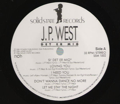 J.P. West : Det Er Mig (LP)