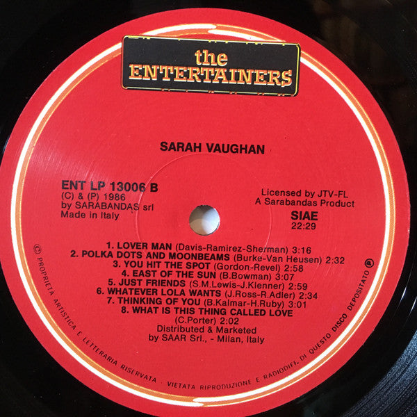 Sarah Vaughan : Sarah Vaughan (LP, Comp)