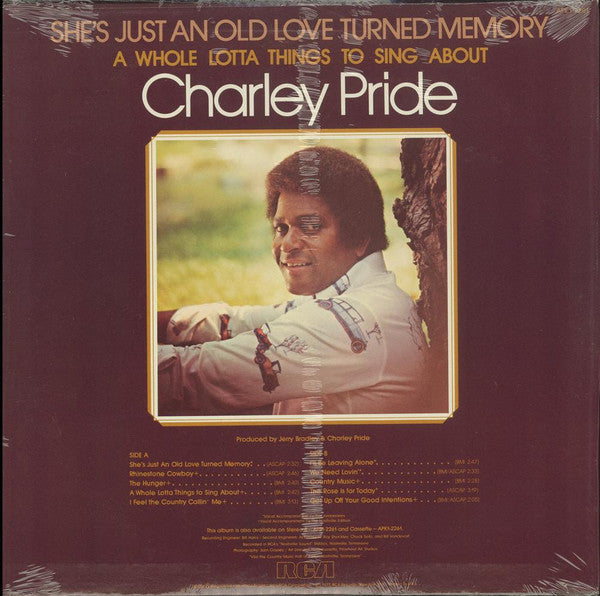 Charley Pride : She's Just An Old Love Turned Memory (LP, Album)