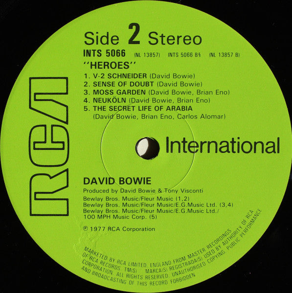 David Bowie : "Heroes" (LP, Album, RE)