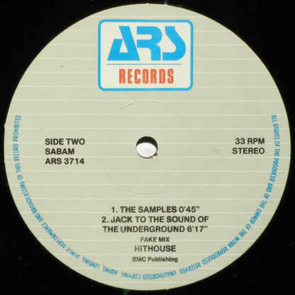 Hithouse : Jack To The Sound Of The Underground (12")