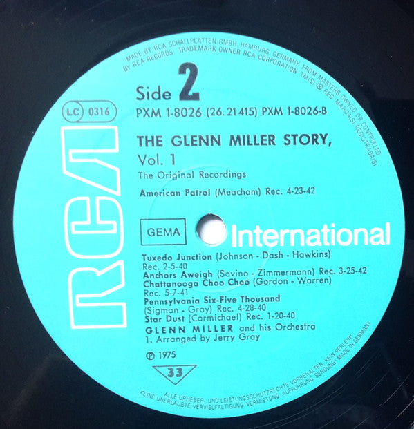Glenn Miller And His Orchestra : The Glenn Miller Story – Volume 1 (The Original Recordings) (LP, Comp, Gre)