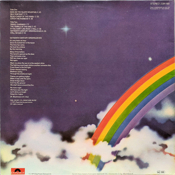 Rainbow : Ritchie Blackmore's Rainbow (LP, Album, RP, Gat)
