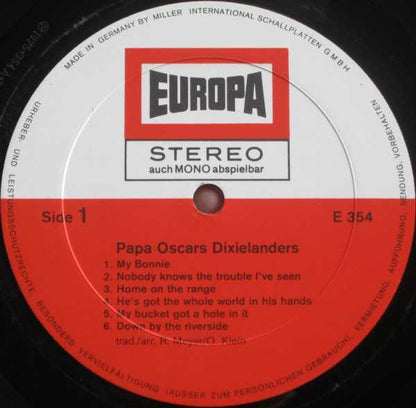 Papa Oscars Dixielanders : Papa Oscars Dixielanders (LP, Album, RE)