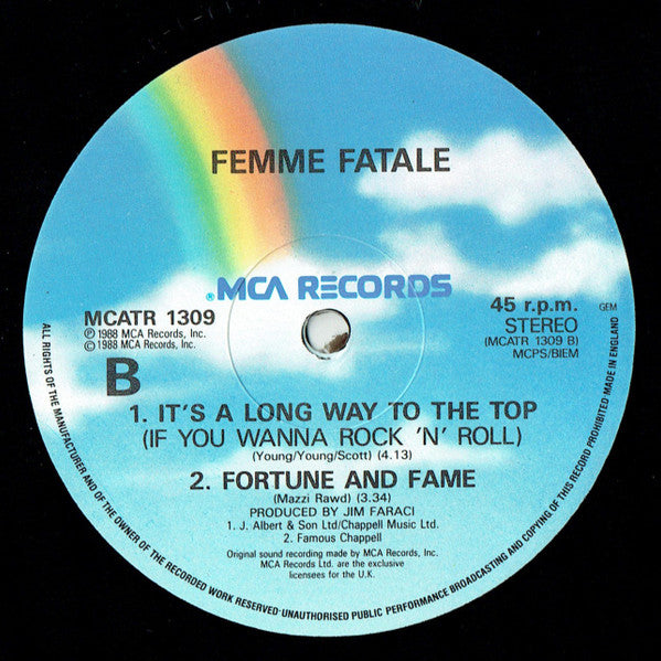 Femme Fatale (3) : Falling In & Out Of Love (12", Single, Ltd)