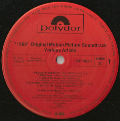 Various : 1969 - The Original Motion Picture Soundtrack (LP, Comp)