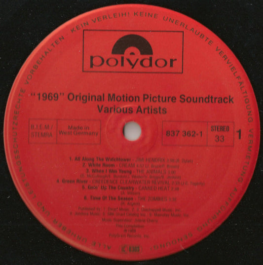 Various : 1969 - The Original Motion Picture Soundtrack (LP, Comp)