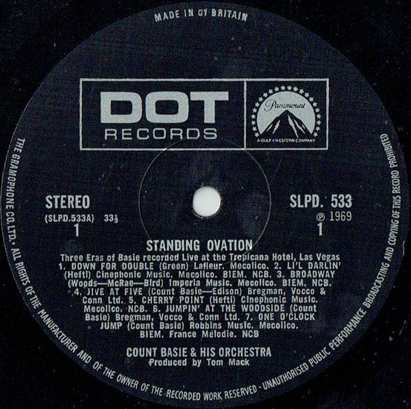 Count Basie : Standing Ovation (LP, Album)