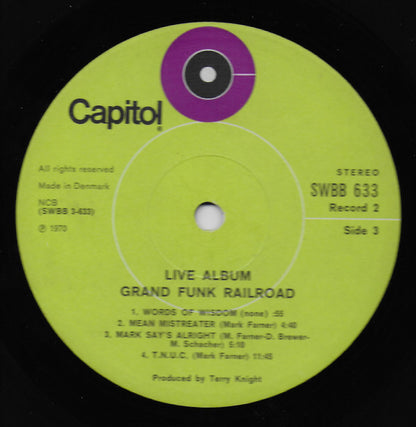 Grand Funk* : Live Album (2xLP, Album)