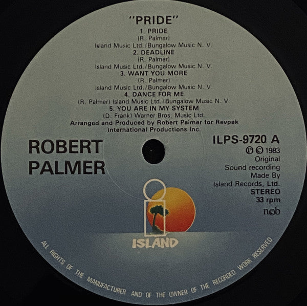 Robert Palmer : Pride (LP, Album)