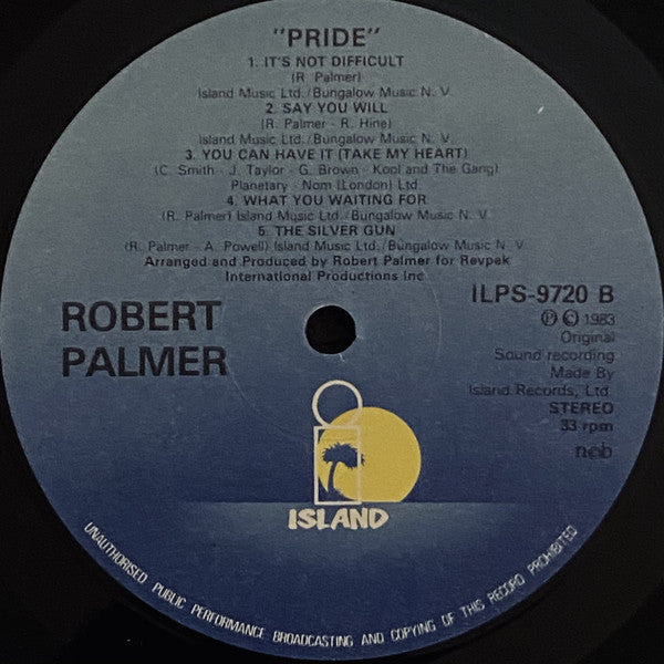 Robert Palmer : Pride (LP, Album)