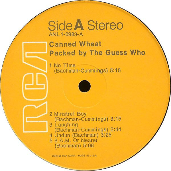 The Guess Who : Canned Wheat (LP, Album, RE)