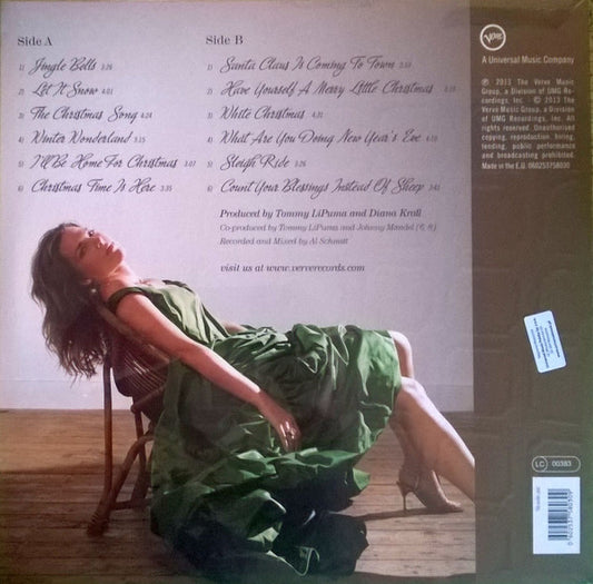 Diana Krall Featuring The Clayton-Hamilton Jazz Orchestra : Christmas Songs (LP, Album, RE)