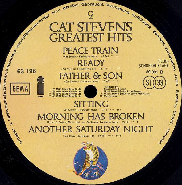 Cat Stevens : Greatest Hits (LP, Comp, Club)
