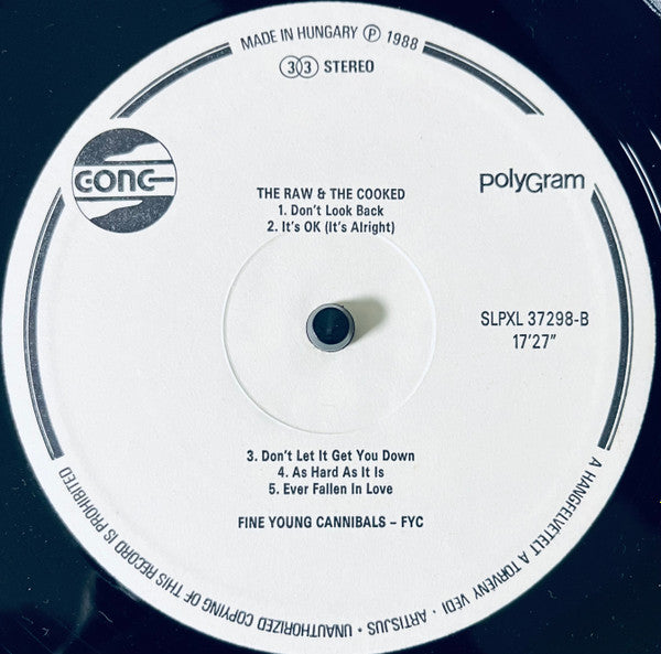 Fine Young Cannibals : The Raw & The Cooked (LP, Album)