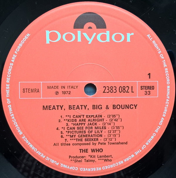 The Who : Meaty Beaty Big And Bouncy (LP, Comp)