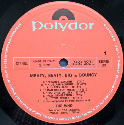 The Who : Meaty Beaty Big And Bouncy (LP, Comp)