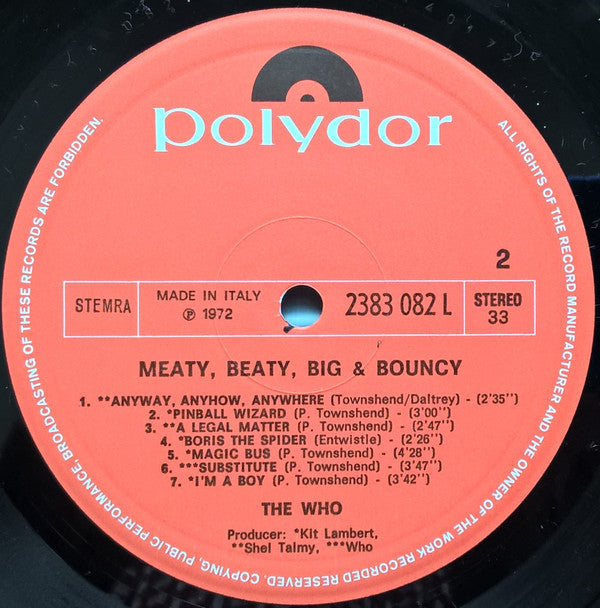 The Who : Meaty Beaty Big And Bouncy (LP, Comp)