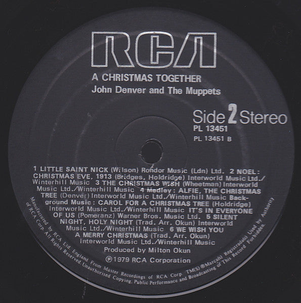 John Denver & The Muppets : A Christmas Together (LP)