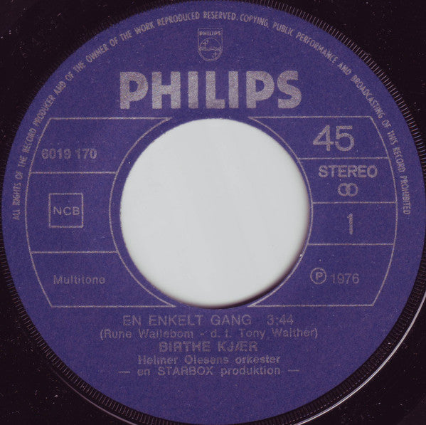 Birthe Kjær : En Enkelt Gang (7")