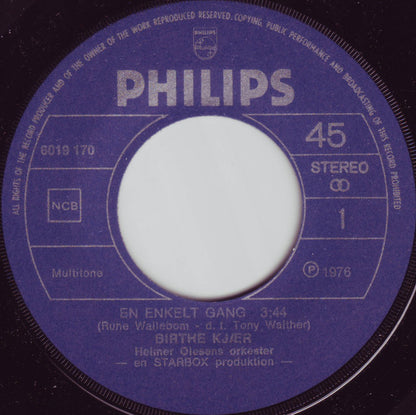 Birthe Kjær : En Enkelt Gang (7")