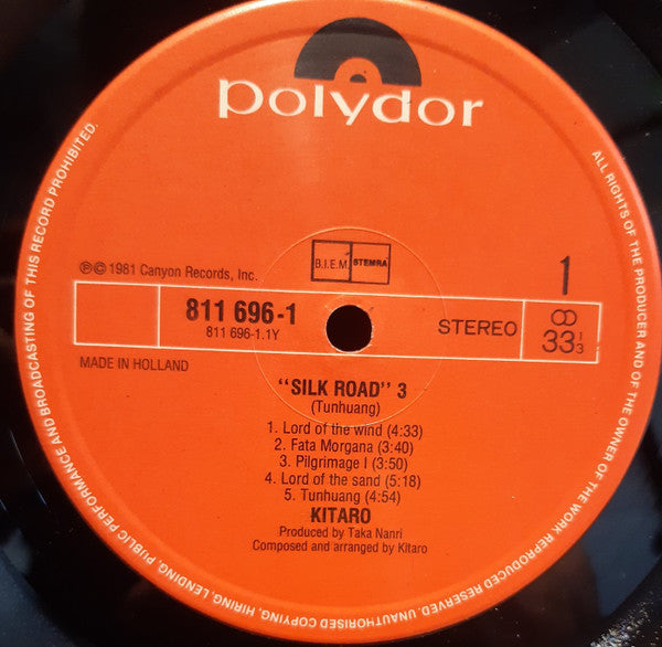Kitaro : Silk Road III - Tun Huang (LP, Album, RE)