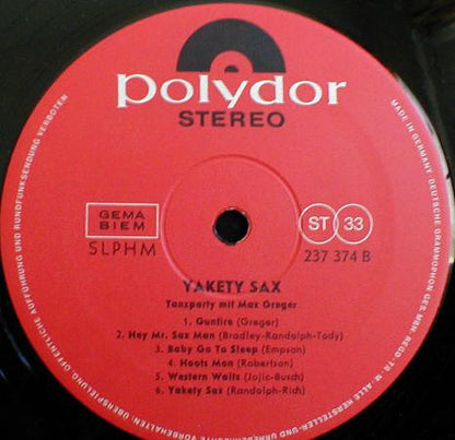 Max Greger : Yakety Sax - Tanzparty Mit Max Greger (LP, Album)
