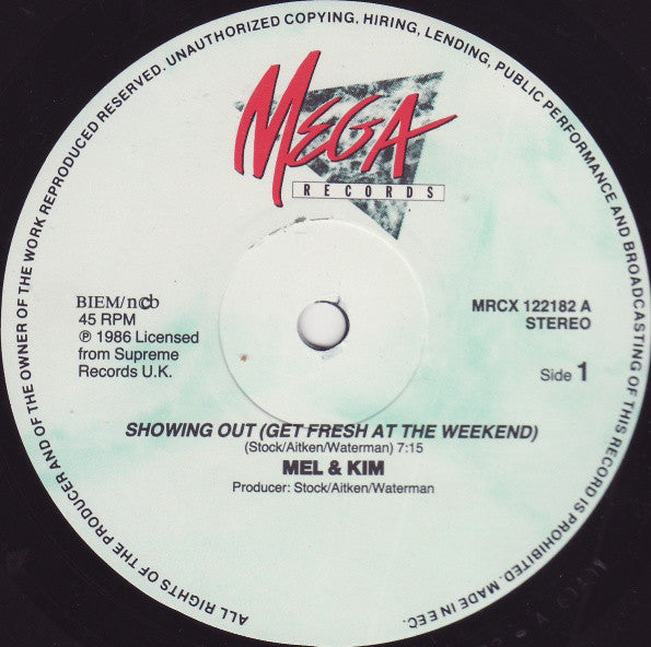 Mel & Kim : Showing Out (12", Maxi)