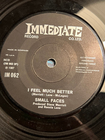 Small Faces : Tin Soldier / I Feel Much Better (7", Single)