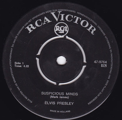 Elvis Presley : Suspicious Minds (7", Single)